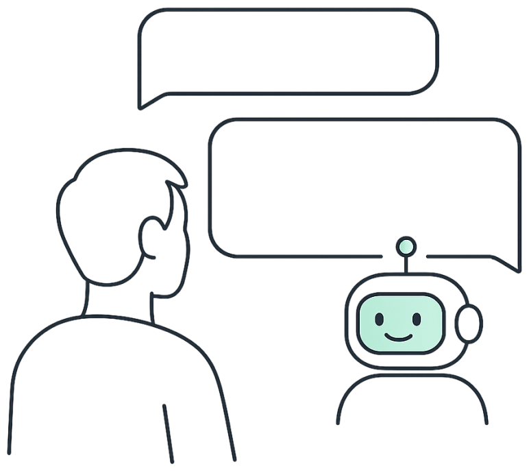 Person chatting with the CashIQ assistant